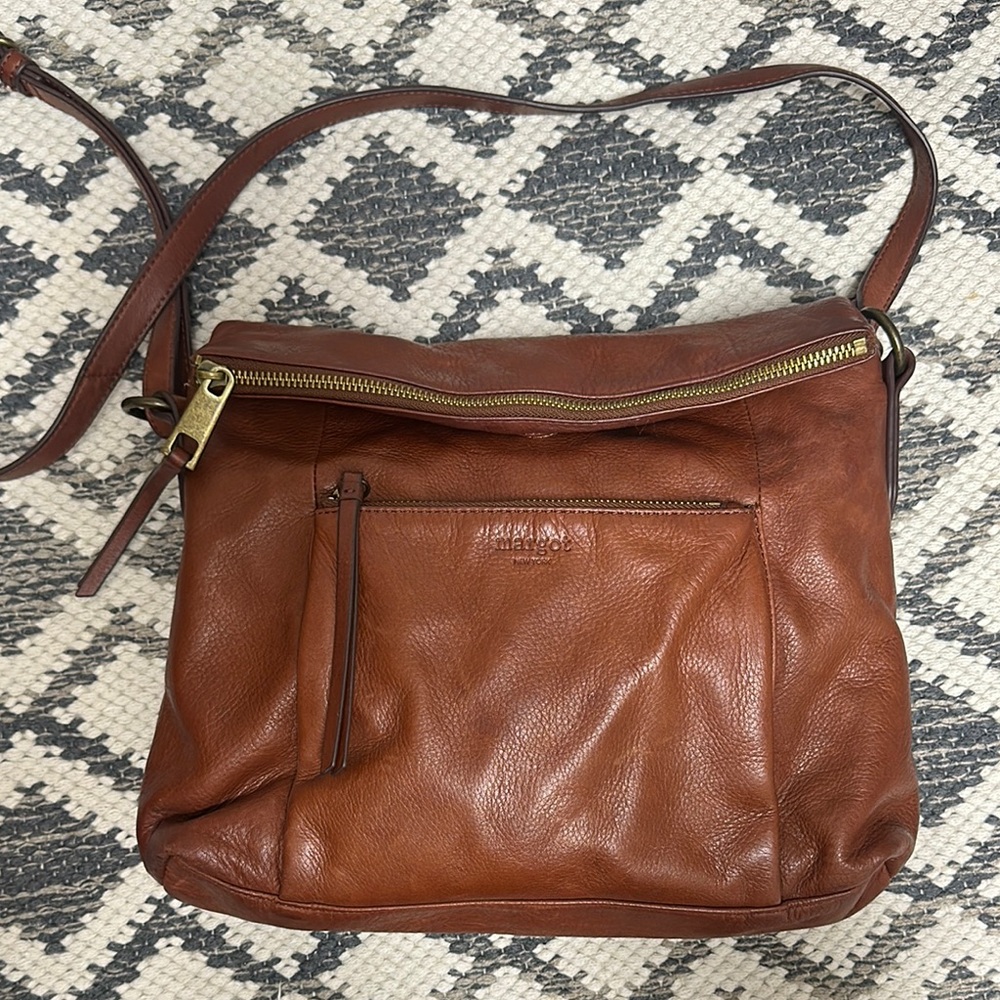 Brown Leather Margot Crossbody Bag